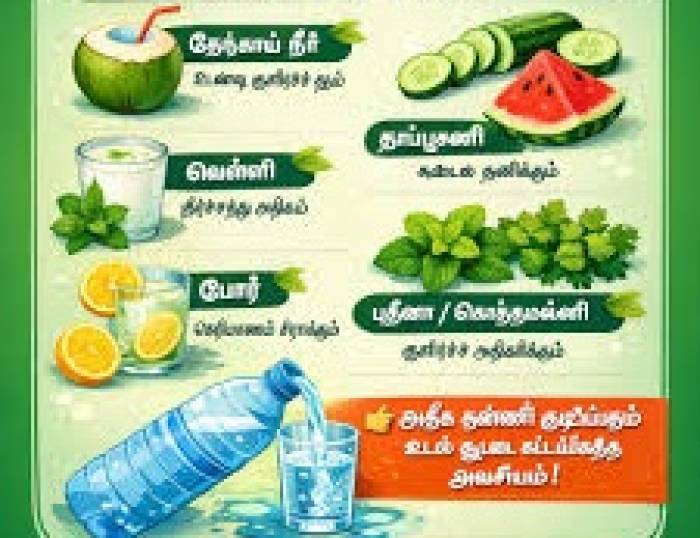 கோடை காலத்தில், உடல் சூட்டை தணிக்கும் உணவுகள்.