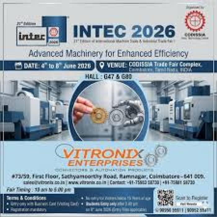 INTEC: இந்தியாவின்முன்னணி சர்வதேச தொழில்துறை வர்த்தகக் கண்காட்சி மீண்டும் துவங்குகிறது!
