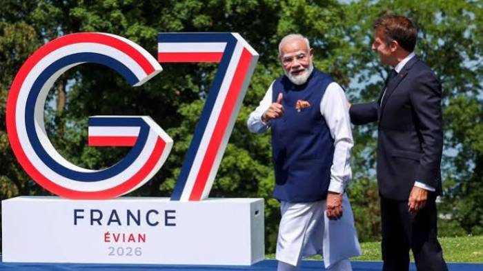 G7 மாநாட்டில் பிரதமர்  மோடி.