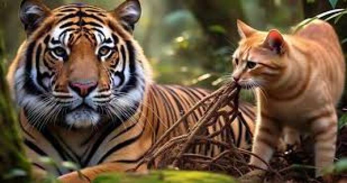 பூனை மற்றும் புலியின் மரபணு ஒற்றுமை.