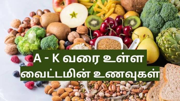 ஆரோக்கியம் தரும் விட்டமின்கள்: முழு வழிகாட்டி அட்டவணை. 