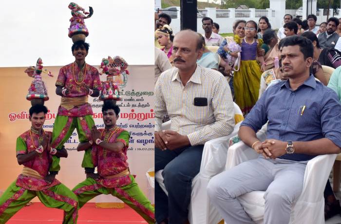 15 கலைஞர்களுக்கு மாவட்ட கலை விருதுகள் மற்றும்  ரூ.1.65 இலட்சம் பரிசுத்தொகைகளை மாவட்ட ஆட்சித்தலைவர் அவர்கள் வழங்கினார்.