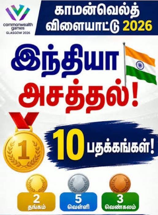 இந்திய வீரர்களின் பதக்க வேட்டை.