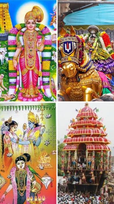 ஆடி பூரம். ஸ்ரீவில்லிபுத்தூர் ஆண்டாள் கோவில்,தேரோட்டம்.