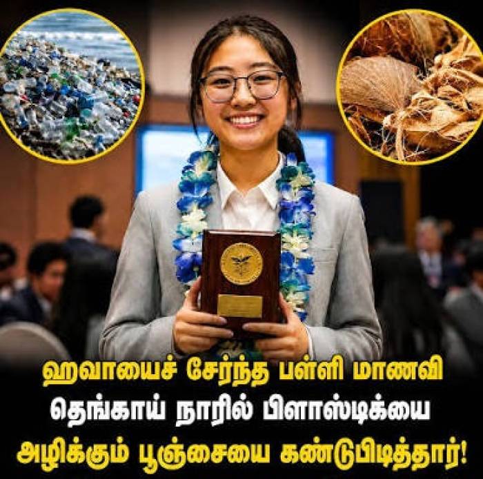 ️ பள்ளி மாணவியின் சுற்றுச்சூழல் ஆய்வு கவனம் ஈர்ப்பு.