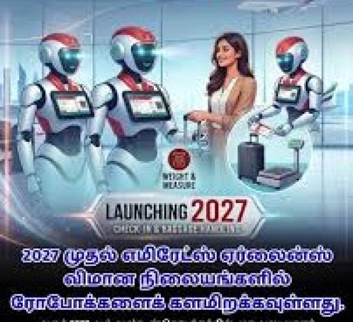2027 முதல் விமான நிலையங்களில் ரோபோக்கள்!