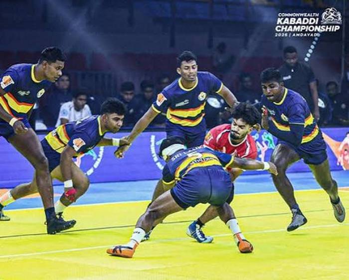 காமன்வெல்த் கபடி: இலங்கையை வீழ்த்தி இந்திய அணி முதலிடம்.